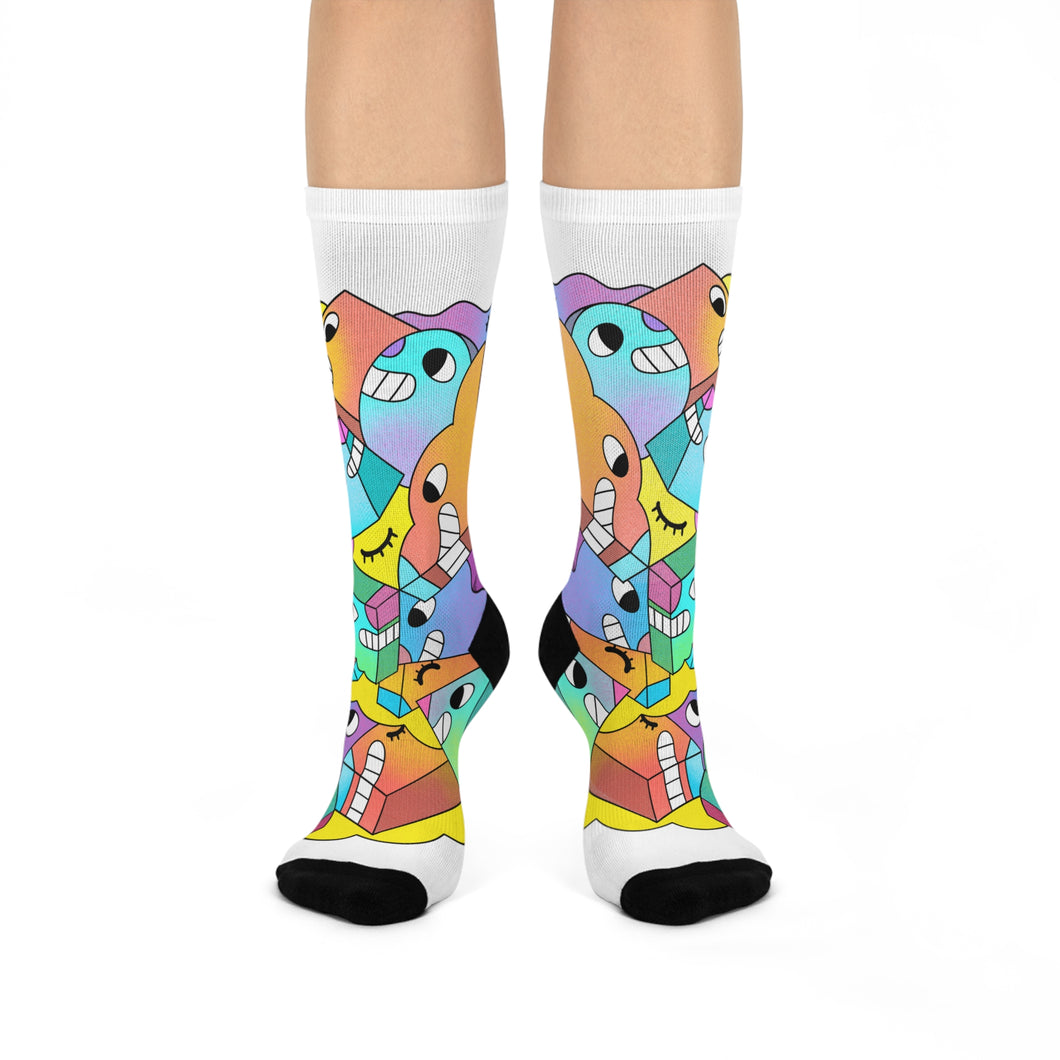 Happy Shapes Cushioned Crew Socks